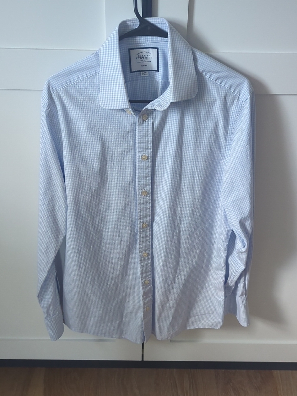 Charles Tyrwhitt Light Blue Checked Dress Shirt
